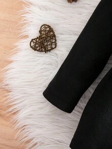 SHEIN Baby Girl Elegant Black Blazer Jacket, Cute Autumn/Winter Mommy And Me Matching Outfits Fall