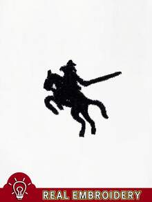 Resyla 女士刺绣纯色休闲宽松落肩卫衣 - 白色 - 查看 3