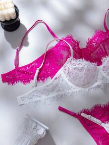 2pcs Women's Elegant Sexy Lace Lingerie Set