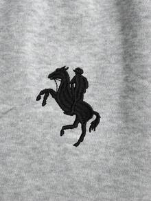 SHEIN Tween 女童休闲针织连帽短款卫衣和裤子套装 - 彩色 - 查看 5