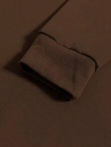 Manfinity LEGND Men Bird Print Sweatshirt, Long Sleeve Top - Coffee Brown - View 6