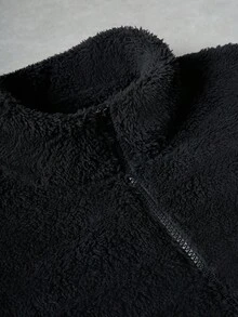 PAVTROS Men's Zip-Up Collar Letter Graphic Long Sleeve Jacket,Winter Jacket, Casual For Autumn/Winter Street Wear Zip Up Jacket - Black - View 4