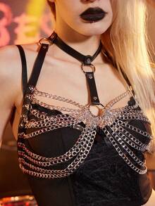 ROMWE Grunge Punk Release Buckle Harness Belt Sexy - Ten-layer chain strap - View 4