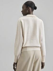 Ontre 2026春夏女士针织混纺毛衣，适合派对、度假、上学、商务休闲等场合，时尚百搭套头衫 - 杏色 - 查看 2