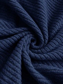 SHEIN Maternity Solid Color Round Neck Short Sleeve Top And Skirt 2 Pieces Set Piece Sets Woman Knit Two Modest Women Dress Comfortable - Navy Blue - View 7