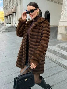 Lavishia 拼色罗纹立领开衫，时尚街头风，适合秋冬 - 彩色 - 查看 3