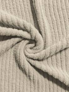 SHEIN PETITE Elegante chaleco de punto con bolsillo y cuello en V de estilo casual para mujer, de corta longitud