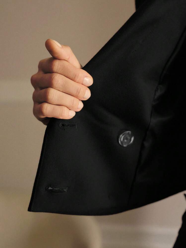 DOUBLE-BREASTED CROPPED BLAZER, AUTUMN/WINTER