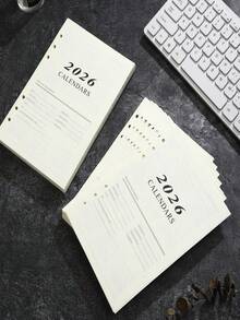 1 Tờ Lịch Anh 2026 Khổ A5, 176 Tờ/352 Trang, Sổ tay lập kế hoạch hàng ngày 365 ngày, Sổ tay quản lý thời gian, Phù hợp với năm 2026, Dùng làm đồ dùng học tập, Trở lại trường - Giấy rời khổ A5 (trang bên trong sổ kế hoạch năm 2026) - Xem 1