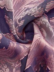 lacRébo Sheer Floral Metallic Blouse With Ruffled Neck Fall Women Clothes Autumn Outfits Fall Women Clothes Autumn Winter Elegant Blouse