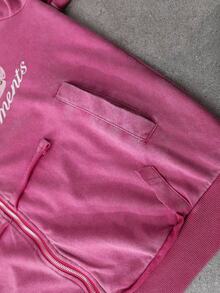 Manfinity Roghcode 1pc Men's Hooded Sweatshirt, Bestselling Ins-Popular Hoodie, Pink Hooded Sweatshirt Sweatshirt, Overall Design Is Casual & Fashionable With A Playful, Graffiti-Like Aesthetic. Ins Bestseller, Suitable For Young Casual Streetwear, Commuting, Back To School, Vacation. Gift For Husband Or Boyfriend, Unisex Couple Matching Pink Zip Up Hoodie Rhinestone Hoodie Pink Hoodie Graphic Hoodie Zip Up Hoodie, Fall