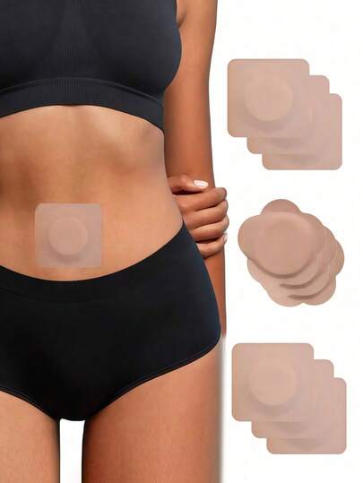 50/100PCS Castor Oil Patches, Convenient, Comfortable, Easy To Carry Absorbent Patches, Suitable For All People, Self-Adhesive Belly Pads Patches For Daily Use, Home Use, Travel Use, Oil Not Included