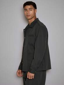 Musero Long Sleeve Button Through Premium Jacket Only Fall/SPRING SUMMER - Navy Blue - View 5