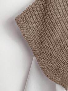 GlowEve 2件套女士休闲针织罗纹圆领套头毛衣套装