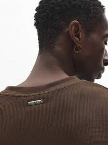 SUMWON 纹理运动衫慢跑者 Co Ord 两件套圆领长袖家居服带弹性袖口裤子秋冬休闲舒适服