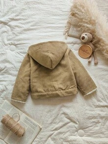 Vintaside Kids 男宝宝秋冬长袖连帽时尚休闲羊毛外套，适合寒冷季节、居家、休闲、户外活动、与朋友聚会