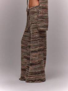 MUSERA Drawstring Wide Leg Stripe Knit Trousers Only Christmas Occasion Sexy Going Out Autumn Fall Night Out Winter Cute Date Night Cosy Christmas Thanksgiving