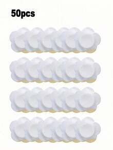 50/100PCS Castor Oil Patches Self-Adhesive Belly Button Pack Wrap, Hypoallergenic Leak-Proof Disposable Pads For Navel Care, Portable Absorbent Spunlace Cloth Compress For Home Travel Use, Oil Not Include