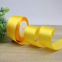 1/5pcs 4cm Wide Colored Gift Wrapping Ribbon, Satin Ribbon, Silk Ribbon, Weaving Ribbon For Rose Flower Decor, Gift Box Packaging Bowknot - Beige - View 11