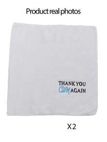 SHEIN Valentine's Day Gifts: Fun Absorbent Towels For Your Husband Or Boyfriend. Romantic Embroidered Handkerchiefs For Your Couple. Valentine's Day, Wedding And Anniversary Gifts: Soft Absorbent Towels, 11.81*11.8 In Handkerchiefs, 1 Or 2 In A 5-Piece Set
