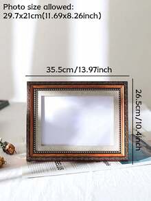 Cirelle 1 件独特的北欧图案皇家风格相框，采用斯堪的纳维亚树脂材质制成。照片展示框，适合作为乔迁派对和周年庆典的礼物。灵感源自复古风格，这款 5 英寸/8 英寸/A4 尺寸相框非常适合家居装饰。 - 彩色 - 查看 11