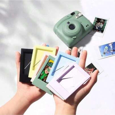 1/2 Pcs Mini Classic Instant Camera Standing Picture Frame, Simple And Creative 3-Inch Color Photo Frame Holder Gifts Birthday Graduation