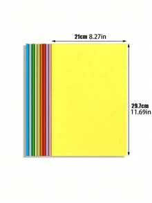 50 - Sheet Colored A4 Cardstock, Handicraft Colored Soft Cardboard, For DIY Paper - Cutting, Student Enlightenment Teaching Material, Paper - Based Learning Supplies, Colored Copy Paper, Origami And Paper - Cutting Handicraft Paper . - Color - View 4