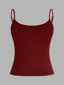 SHEIN EZwear 3pcs Embroidered Graphic Cropped Camisole Tops, Sexy & Fitted For Women, Suitable For Summer,Red Top
