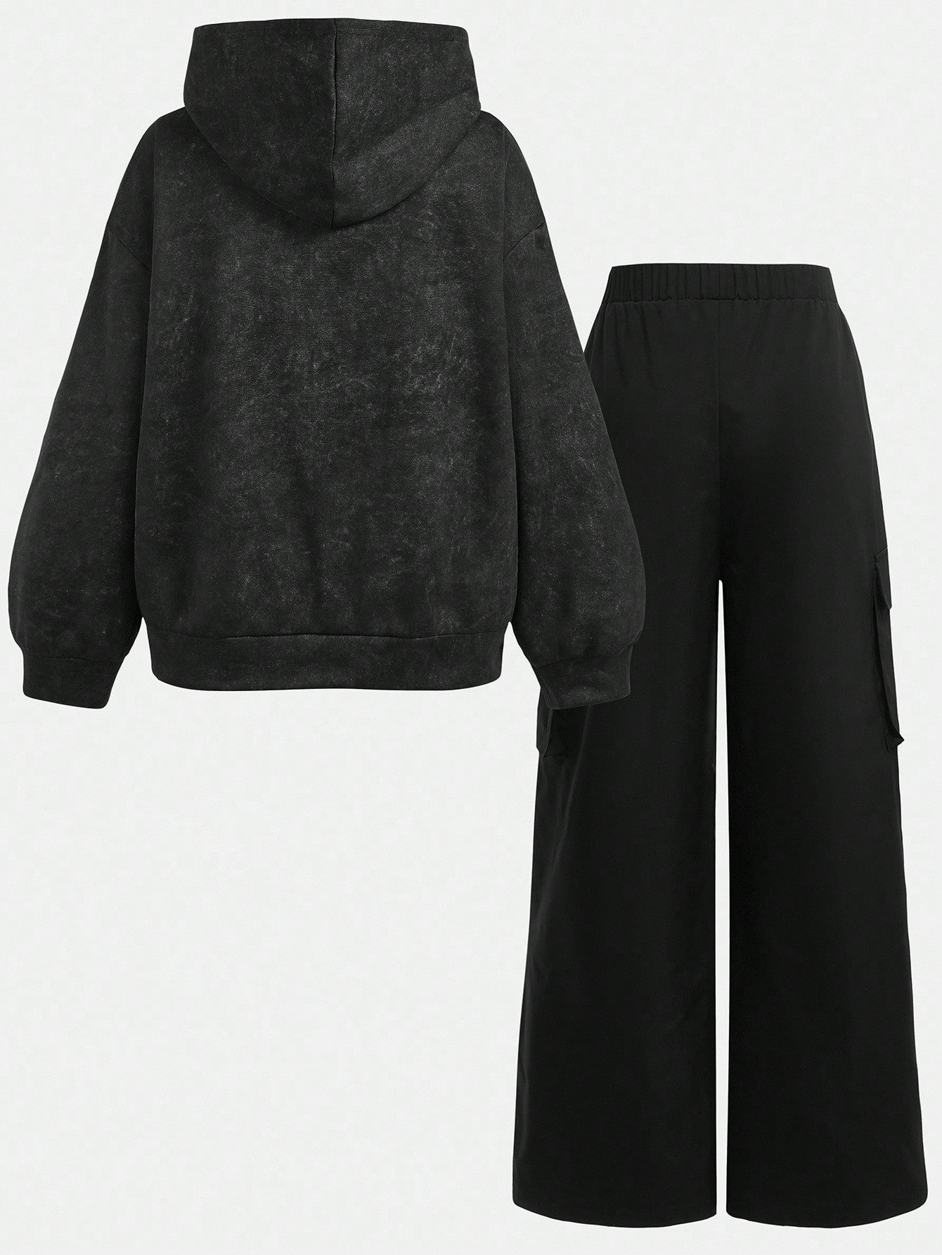 Girlism بلوزة هودي وبلوزة رياضية مجموعة للمراهقات