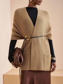 Zivah Phong cách mùa đông mới, Giáng sinh, Năm mới, Mùa cưới, Ngày lễ tình nhân, Tiệc sinh nhật, Mùa tốt nghiệp, Đi chơi hàng ngày, Cơ bản, Đa năng, Kỳ nghỉ thoải mái, Du lịch tàu biển, Thanh lịch giản dị, Đi làm, Phong cách đường phố châu Âu, Phong cách đơn giản, Ngày lễ của phụ nữ, Áo choàng, Kiểu khăn choàng, Trang trí túi, Áo khoác kaki, Áo len nữ - Màu Khaki - Xem 2