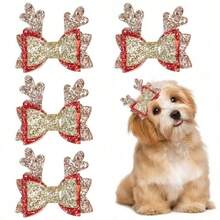 1/2pcs Pet Dog Cat Deer Themed Hair Clips, Suitable For Daily Use/Christmas
