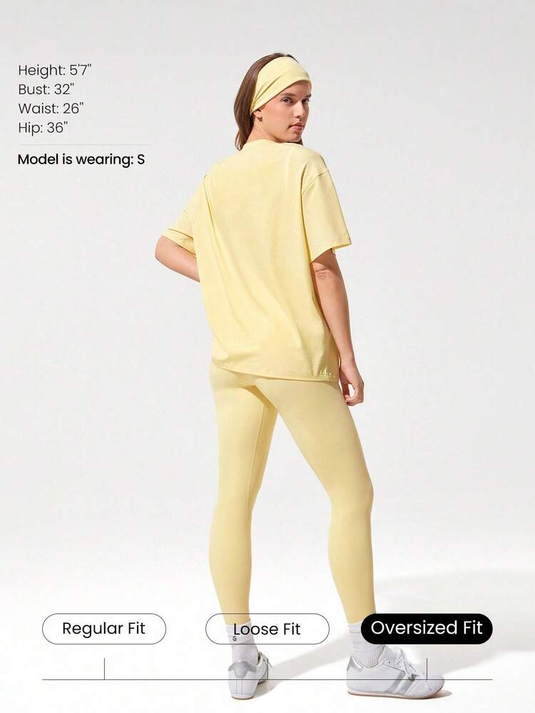 Pima Cotton Unisex Krótki rękaw Okrągły dekolt Luźna koszulka Codzienna Casual Wiosna Lato