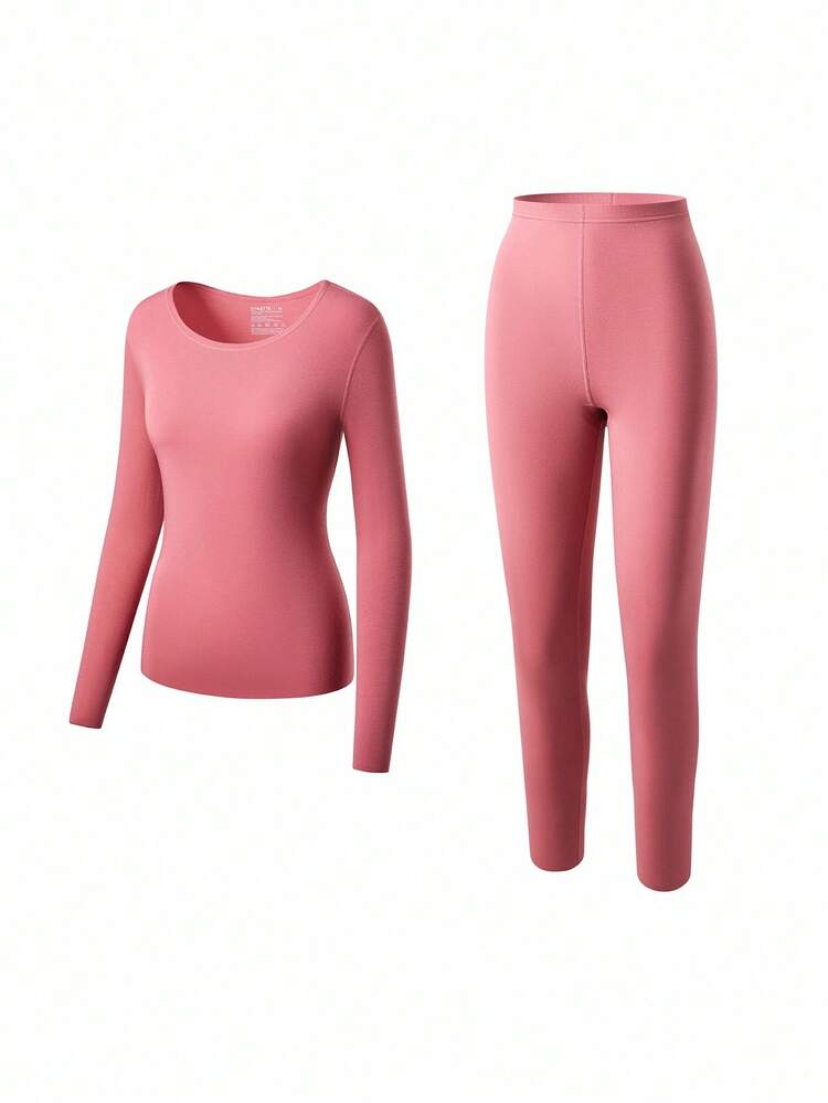 Plus Women's Thermal Underwear Lightweight And Warm Set