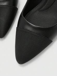 CUCCOO BIZCHIC Women's Fashionable Elegant Pointed Toe Color Block High Heels - Black - View 5