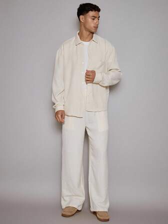 Musero 宽松亚麻裤仅限春夏假期复活节