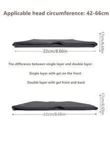 1pc Cooling Gel Ice Pack Head Cap, Cold/Hot Therapy Headache Relief, Relaxing Sleep Eye Mask, Gel Ice Pack Headache Relief Cap, Migraine Cooling Cold/Hot Compress Head Wrap - Multicolor - View 2