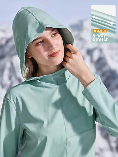 In My Nature 女士户外运动休闲纯色卫衣，柔软舒适，弹性十足