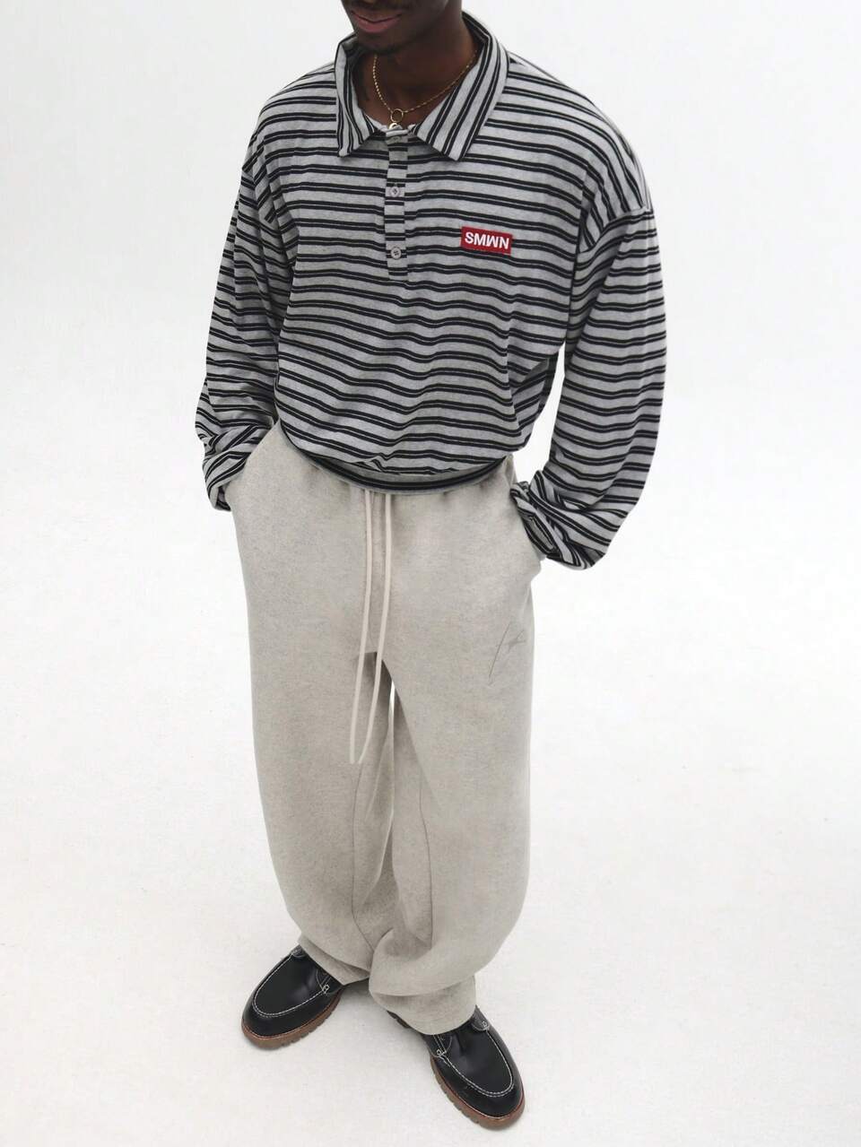 Striped Rugby Polo With Boxy Fit