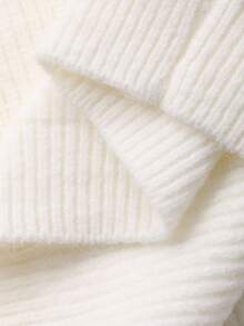 DAZY Áo len dài tay nữ màu trơn phối ren, kiểu dáng thường ngày, thích hợp cho lễ hội Carnival. - trắng - Xem 4