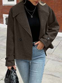 Easura Plus Size Urban Vintage Overcoat, Autumn/Winter