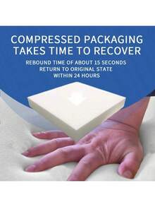 一块 19.69 X 19.69 X 1.97 英寸 45D 高密度泡沫，室内家具装饰垫（用于更换餐椅和轮椅坐垫）- 白色、黑色、灰色、浅蓝色 - 白色 - 查看 3