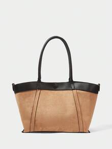 SHECARRY 时尚多功能通勤休闲手提包，适合日常使用 - 棕色 - 查看 1