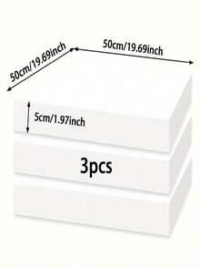 一块 19.69 X 19.69 X 1.97 英寸 45D 高密度泡沫，室内家具装饰垫（用于更换餐椅和轮椅坐垫）- 白色、黑色、灰色、浅蓝色 - 白色 - 查看 10