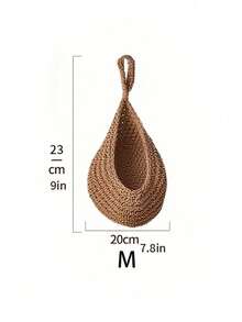 SHEIN 壁挂篮，波西米亚风格编织篮，创意水滴造型，适合蔬菜水果，厨房收纳篮，适合节日装饰，厨房收纳储物袋，挂篮袋，储物袋，储物袋 - 彩色 - 查看 12