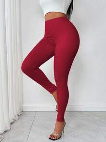 EMERY ROSE 2 piezas Conjunto de camiseta de manga larga y leggings de felpa para mujer, estampado aleatorio, otoño/invierno