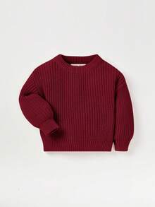 Cozy Pixies Maglione casual con collo a giro, maniche lunghe, per neonati in autunno/inverno