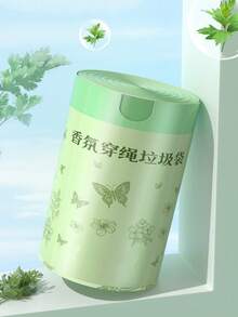 30/50/100PCS夏日清香便携垃圾袋加厚不易破家用便携式厨房客厅学生宿舍专用抽绳垃圾袋，香味清新，承受力强，精选PE材质，恒温热封，便携收口，加厚升级，清新除味，高颜值高品质 - 彩色 - 查看 12