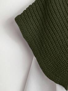 GlowEve 2pcs Women Casual Knit Crew Neck Ribbed Versatile Sweater Set - Army Green - View 3