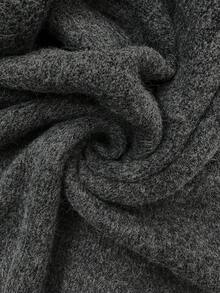 EMERY ROSE 1 pièce Femmes Pullover élégant à manches longues avec encolure en V et garniture en dentelle, épaules tombantes, grande taille - Gris - Voir 8