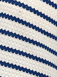 SHEIN Maternity Round Neck Drop Shoulder Striped Casual Split Hem Fashionable Sweatshirt